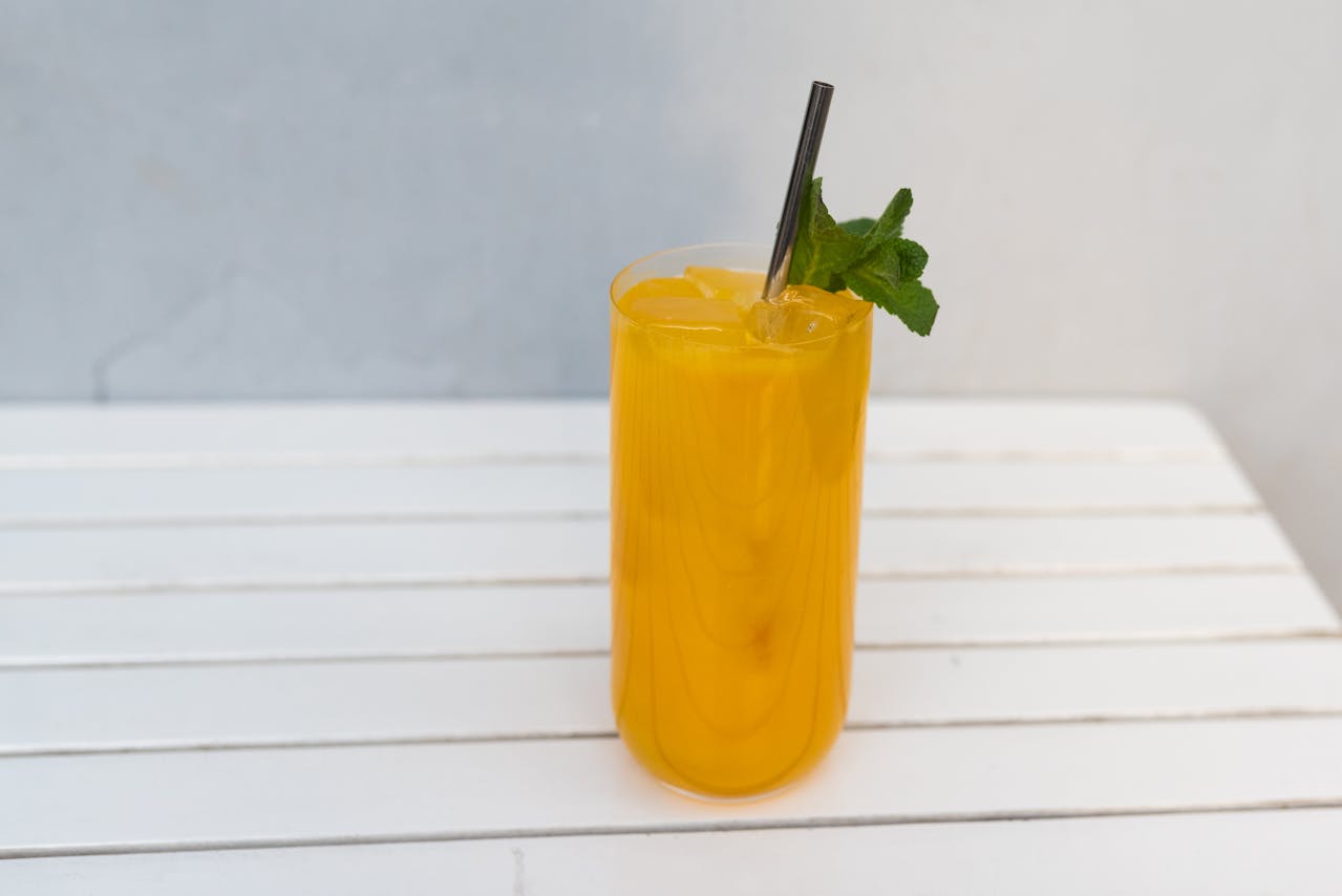 Best mocktails in Nairobi - Kraft Boba Orange Mocktail