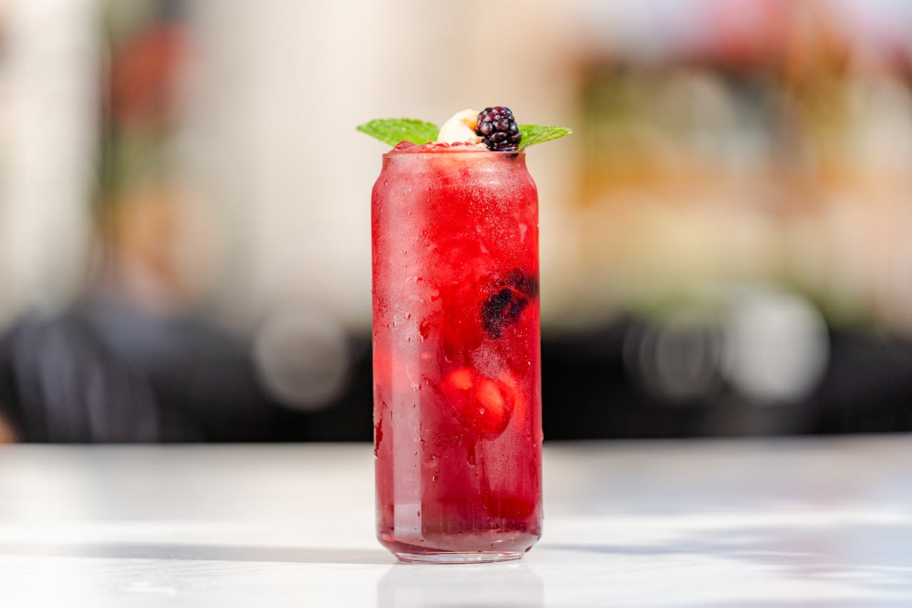 Best mocktails in Nairobi - Kraft Boba Raspberry Mocktail