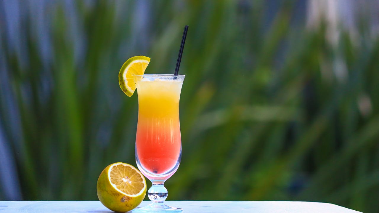Best mocktails in Nairobi - Kraft Boba Sunrise Mocktail